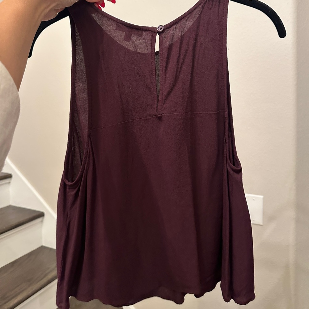 Wilfred maroon cropped loose fit tank size M